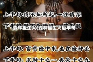 森林里生火(森林里生火后半句)