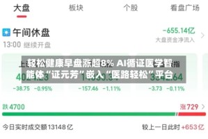 轻松健康早盘涨超8% AI循证医学智能体“证元芳”嵌入“医路轻松”平台