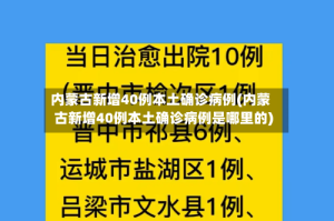 内蒙古新增40例本土确诊病例(内蒙古新增40例本土确诊病例是哪里的)