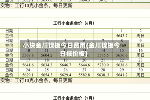 小块金川镍板今日费用(金川镍板今日报价板)