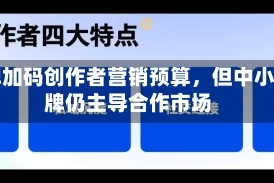 大牌加码创作者营销预算，但中小品牌仍主导合作市场