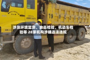 涉及环境监测、食品检验、机动车检验等 28家机构涉嫌违法违规