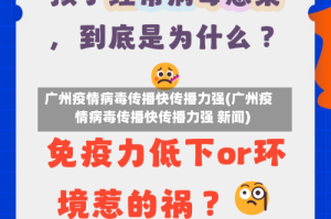 广州疫情病毒传播快传播力强(广州疫情病毒传播快传播力强 新闻)