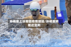 孙杨案上诉期因疫情顺延/孙杨案将推迟宣判