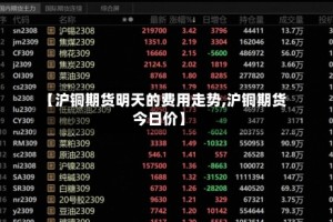 【沪铜期货明天的费用走势,沪铜期货今日价】