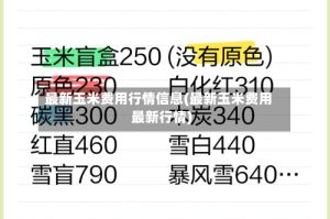 最新玉米费用行情信息(最新玉米费用最新行情)