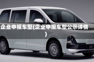 企业申报车型(企业申报车型公示详情)