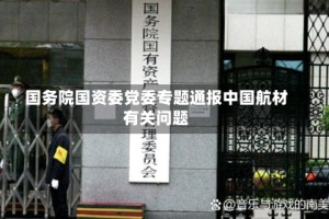 国务院国资委党委专题通报中国航材有关问题