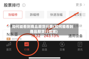 如何能看到商品期货行情(如何能看到商品期货行情呢)