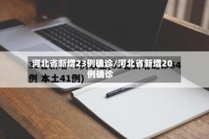 河北省新增23例确诊/河北省新增20例确诊
