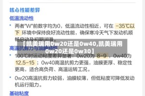 【凯美瑞用0w20还是0w40,凯美瑞用0w20还是0w30】