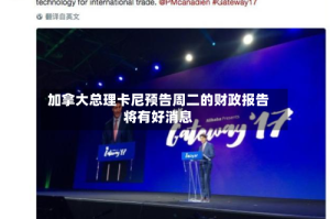 加拿大总理卡尼预告周二的财政报告将有好消息