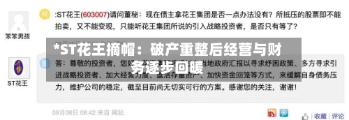 *ST花王摘帽：破产重整后经营与财务逐步回暖-第3张图片