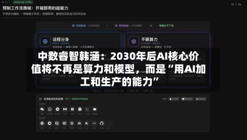 中数睿智韩涵：2030年后AI核心价值将不再是算力和模型	，而是“用AI加工和生产的能力	”-第1张图片