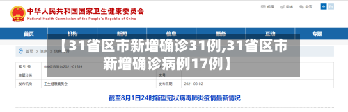 【31省区市新增确诊31例,31省区市新增确诊病例17例】-第2张图片