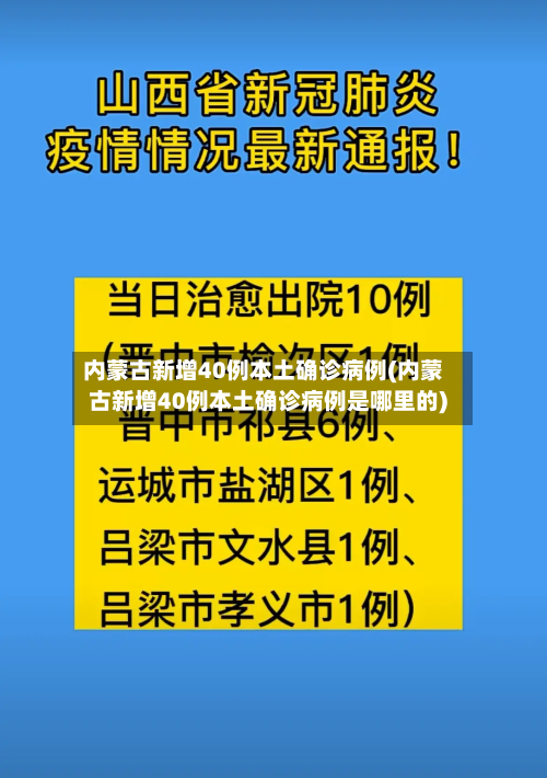 内蒙古新增40例本土确诊病例(内蒙古新增40例本土确诊病例是哪里的)-第1张图片