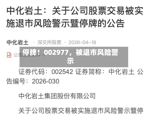 停牌！002977，被退市风险警示-第3张图片
