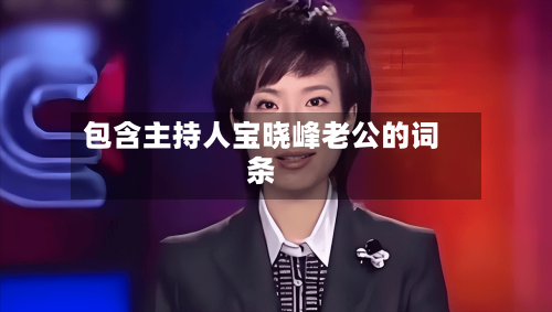 包含主持人宝晓峰老公的词条-第2张图片