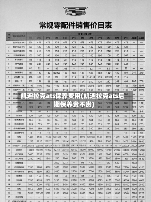 凯迪拉克ats保养费用(凯迪拉克ats后期保养贵不贵)-第1张图片