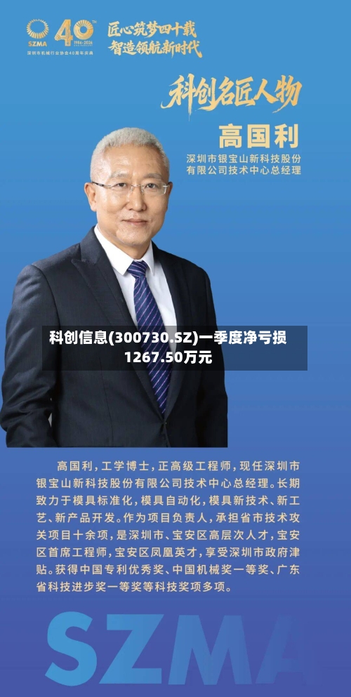 科创信息(300730.SZ)一季度净亏损1267.50万元-第1张图片