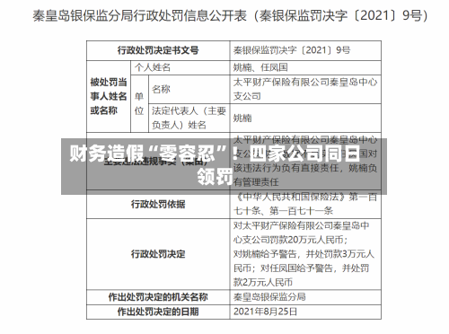 财务造假“零容忍	”！四家公司同日领罚-第3张图片