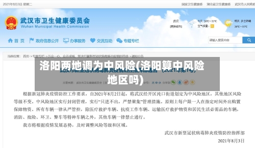 洛阳两地调为中风险(洛阳算中风险地区吗)-第3张图片