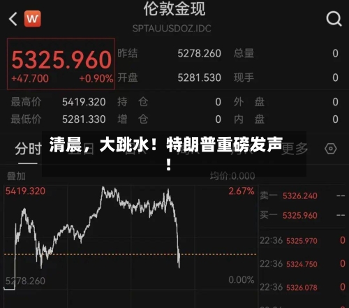 清晨，大跳水！特朗普重磅发声！-第2张图片