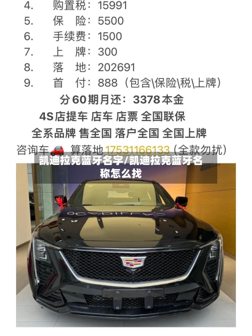 凯迪拉克蓝牙名字/凯迪拉克蓝牙名称怎么找-第1张图片
